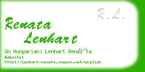renata lenhart business card